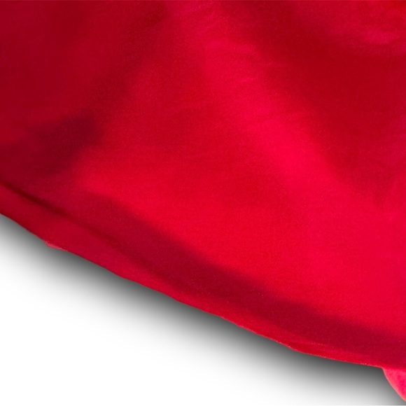 Handmade 90s Red Rose Print Tulip Hem Retro Grunge Skirt Plus Size 3x 42” Waist - Picture 5 of 5